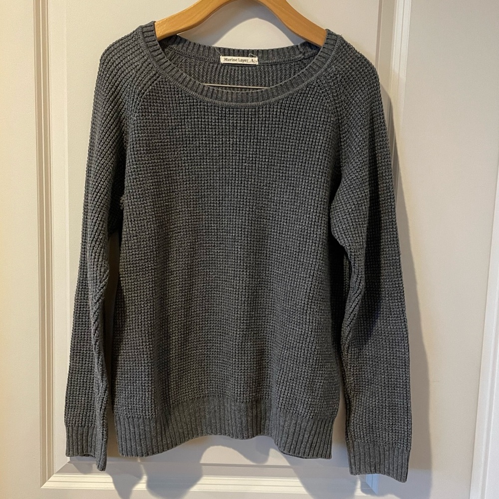 Marine layer, merino wool, size L grey sweater.